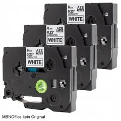 Schriftband alternativ zu Brother TZe 211 / 3 St�ck / kein Original Brother Schriftband