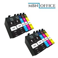 Patrone passend f�r Epson 1301-04 XL / 10 St�ck BK CY MA YE / keine Originalpatrone