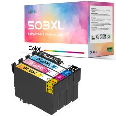 Patrone passend f�r Epson 503 XL / 4 St�ck BK CY MA YE / keine Originalpatrone