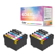 Patrone passend f�r Epson 604 XL / 10 St�ck BK CY MA YE / keine Originalpatrone