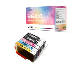 Patrone alternativ zu HP364 alle Farben / 5 St�ck BK CY MA YE / keine Originalpatronen