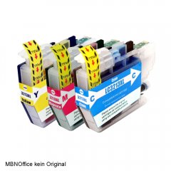 3x Brother LC3213 kompatible Druckerpatronen CMY