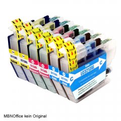 6x Brother LC3213 kompatible Druckerpatronen CMY