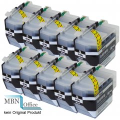 10x Brother kompatible Druckerpatronen LC3219 schwarz p
