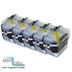 5x Brother kompatible Druckerpatronen LC3219 schwarz
