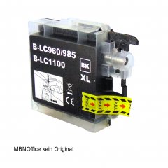 1 Brother kompatible Tintenpatrone LC980 LC985 LC1100 schwarz