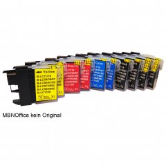 10x Brother kompatible Tintenpatronen LC980 LC985 LC1100 alle Farben