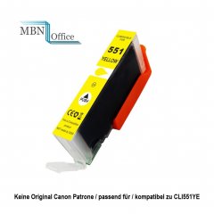 Kompatible Canon Tintenpatrone CLI551YE