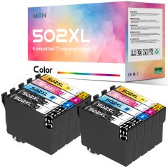 Kompatible Epson-Tintenpatrone T502 XL alle Farben 10 S