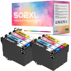 Kompatible Epson-Tintenpatronen T502 XL alle Farben 8 S