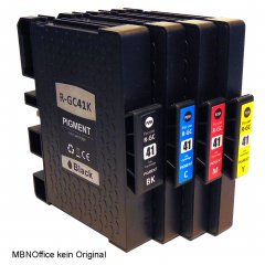 Kompatible Ricoh-Tintenpatronen GC41 alle Farben 4 St�c