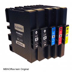Kompatible Ricoh-Tintenpatronen GC41 alle Farben 5 St�c