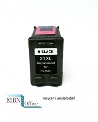 HP21BK recycelte Tintenpatrone