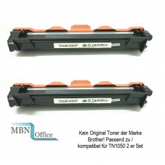Toner passend f�r Brother TN1050 / 2 St�ck / kein Originaltoner