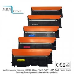 Kompatible Samsung-Toner CLT406 S alle Farben 5 St�ck
